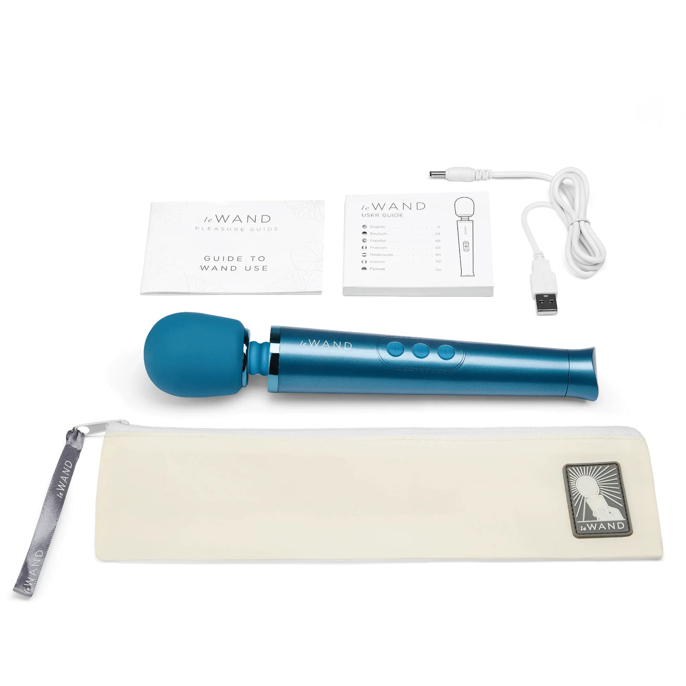 Le Wand Petite Rechargeable Vibrating Body Massager Masaj Aleti - Blue