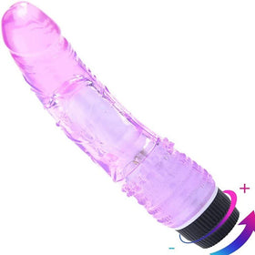 Erox Vibes Waves Purple Kademeli Titreşimli 18 Cm Jel Vibratör