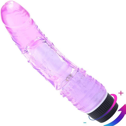 Erox Vibes Waves Purple Kademeli Titreşimli 18 Cm Jel Vibratör