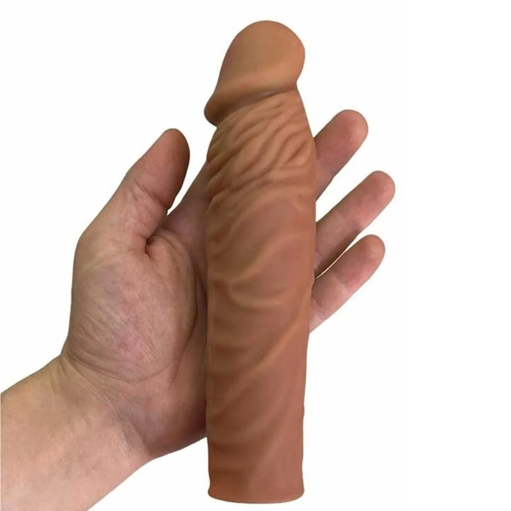 Erox Yumuşak Et Dokulu 19 Cm Melez Penis Kılıfı