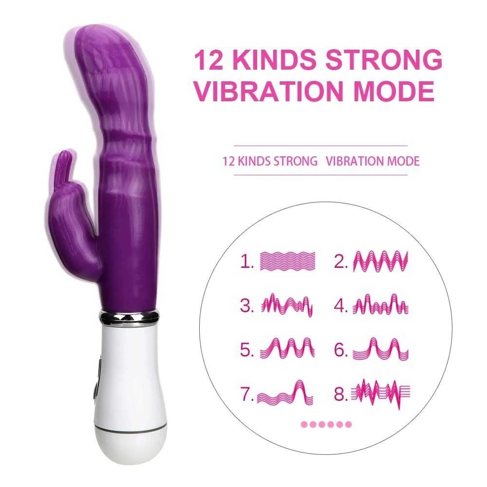 Erox Bunny Vibe Klitoral Rabbit G-Spot Vibratör-Purple