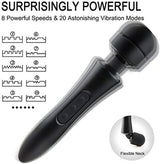 Erox Magic Wand Double Massager Masaj Wand Vibratör-Black