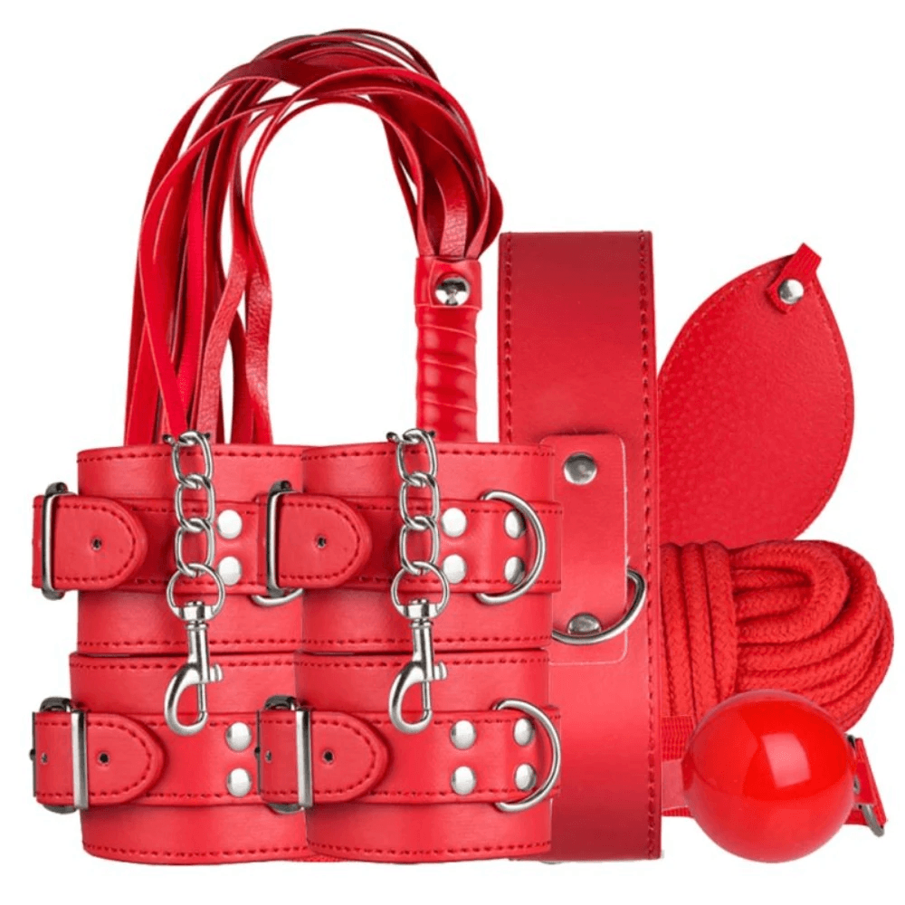 Erox Fetish Fantasy Series 7 Pcs. Fetiş Pozisyon Seti - Kırmızı