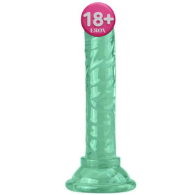 Erox Jelly Silicone 14.5 cm Anal ve Vajinal Realistik Penis-Green
