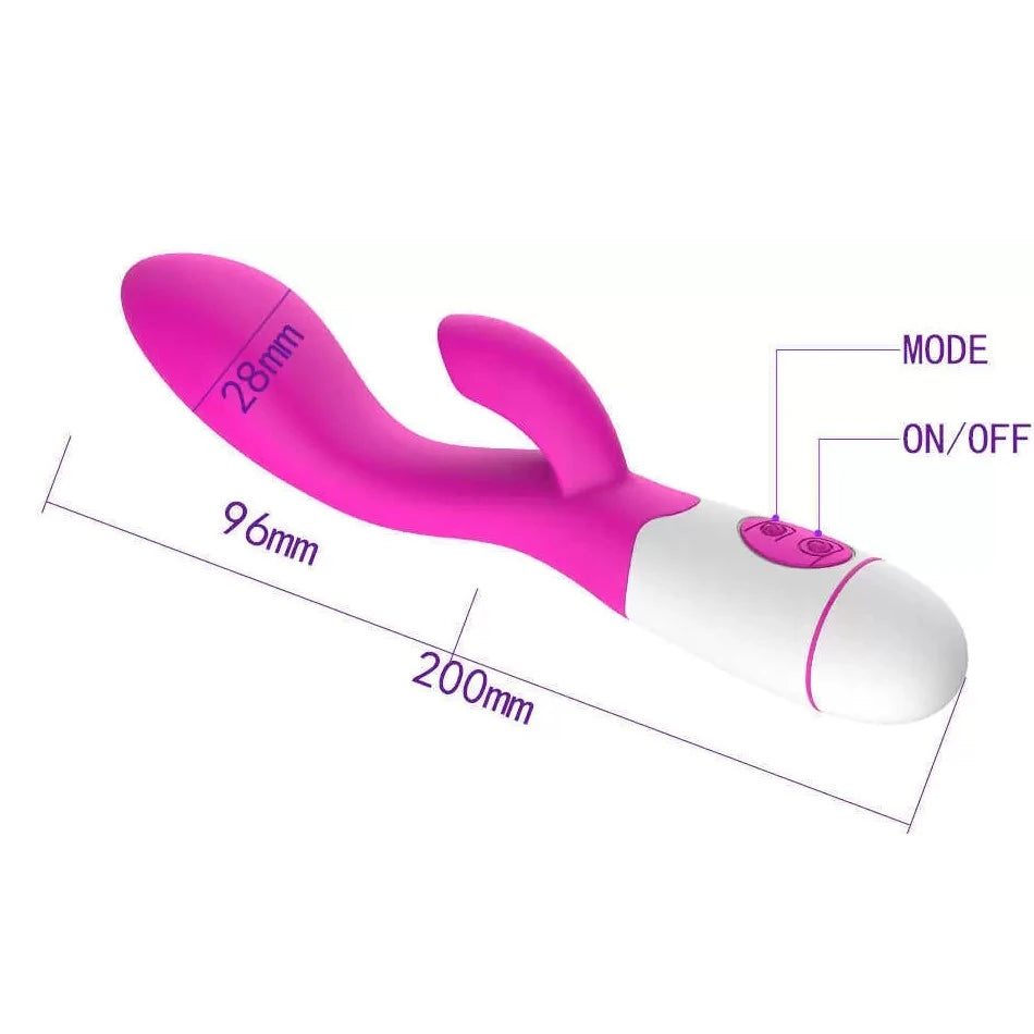 Erox Mix Vibe Curve 30 Modlu Şarjlı Rabbit Vibratör-Pink