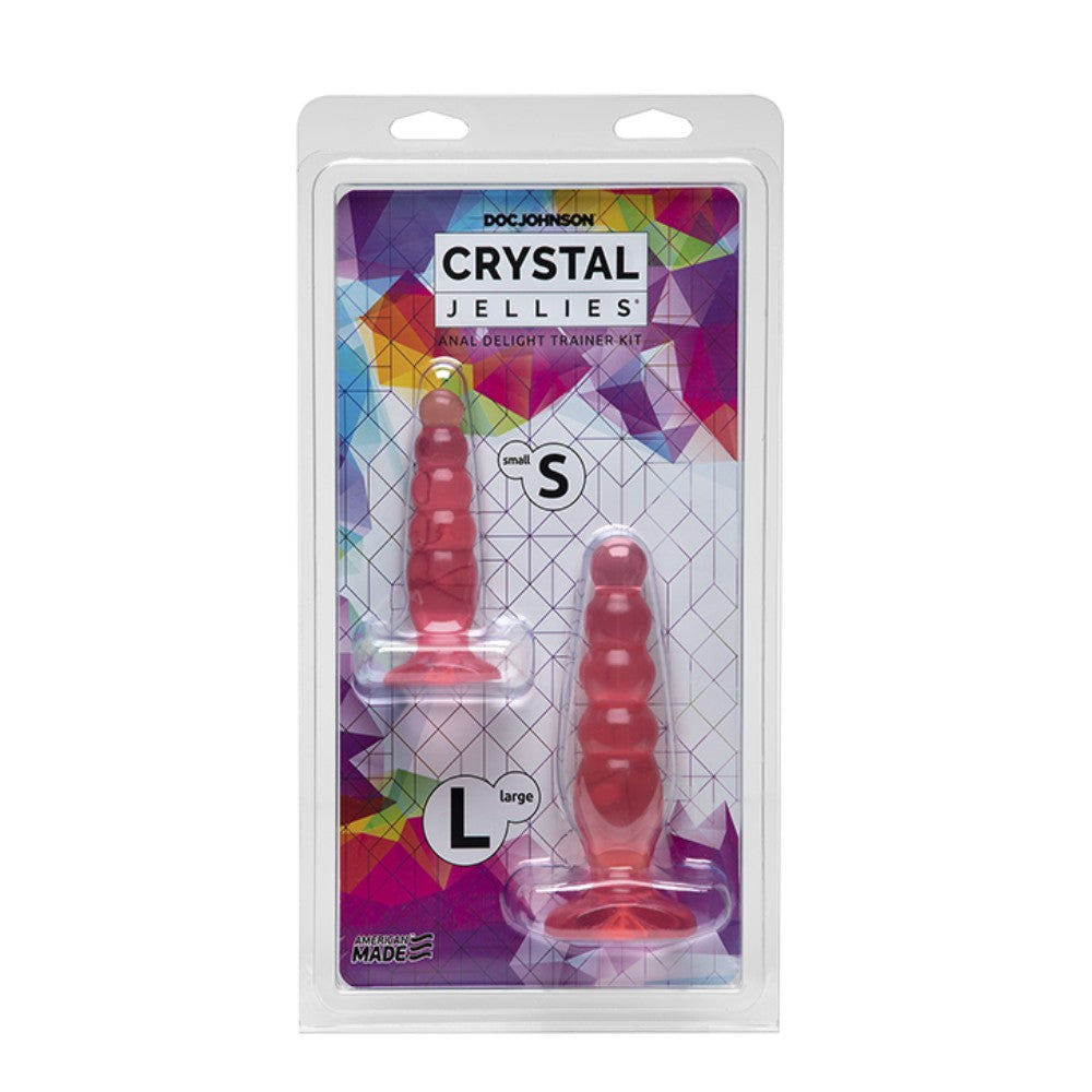 Doc Johnson Crystal Jellies Anal Delight Trainer Kit Anal Başlangıç Seti Pink