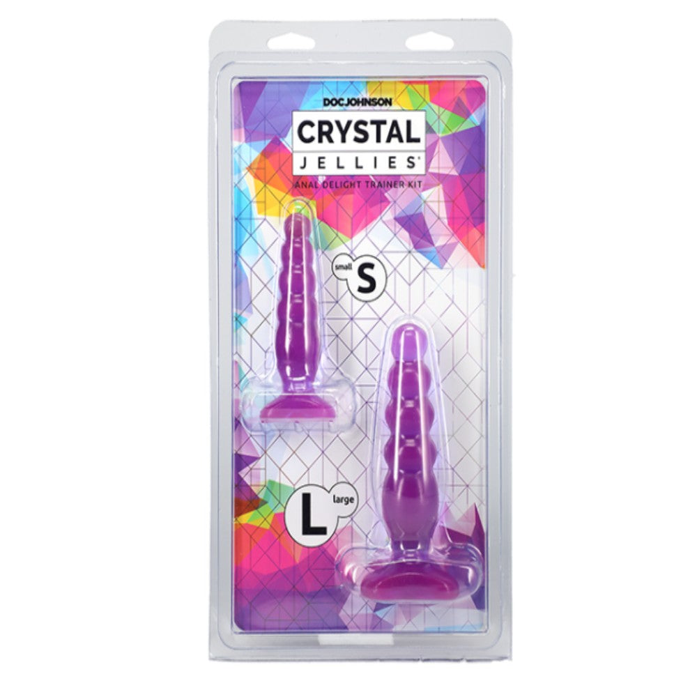 Doc Johnson Crystal Jellies Anal Delight Trainer Kit Anal Başlangıç Seti Purple
