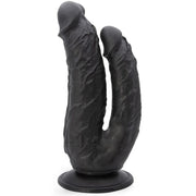 Dildo Series Lifelike G-Spot Anal ve Vajinal Çift Taraflı Realistik Penis Black