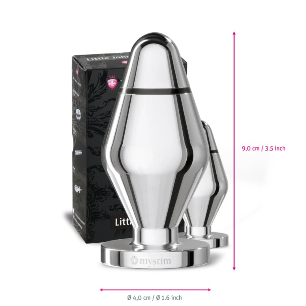 Mystim E-stim Butt Plugs Little John Metal Anal Plug
