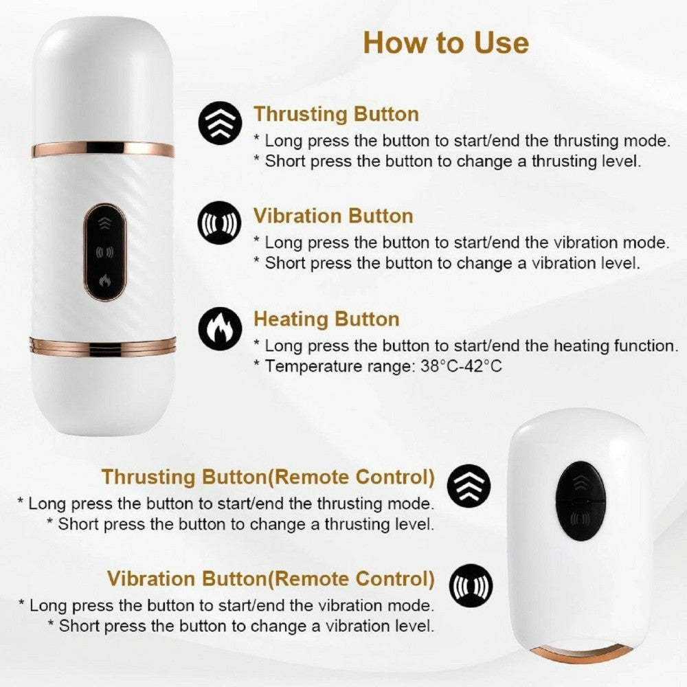 Dibe Cyclone Thrusting Uzaktan Kumandalı İleri Geri Hareketli Isıtmalı Seks Makinesi