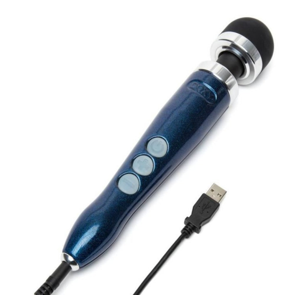 Doxy Die Cast 3R Metal Döküm Magic Wand Massager Masaj Aleti-Blue