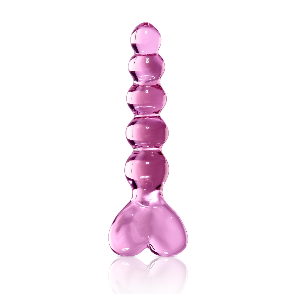Pipedream Icicles No. 43 Beaded Hand Blown Glass Massager Cam Dildo
