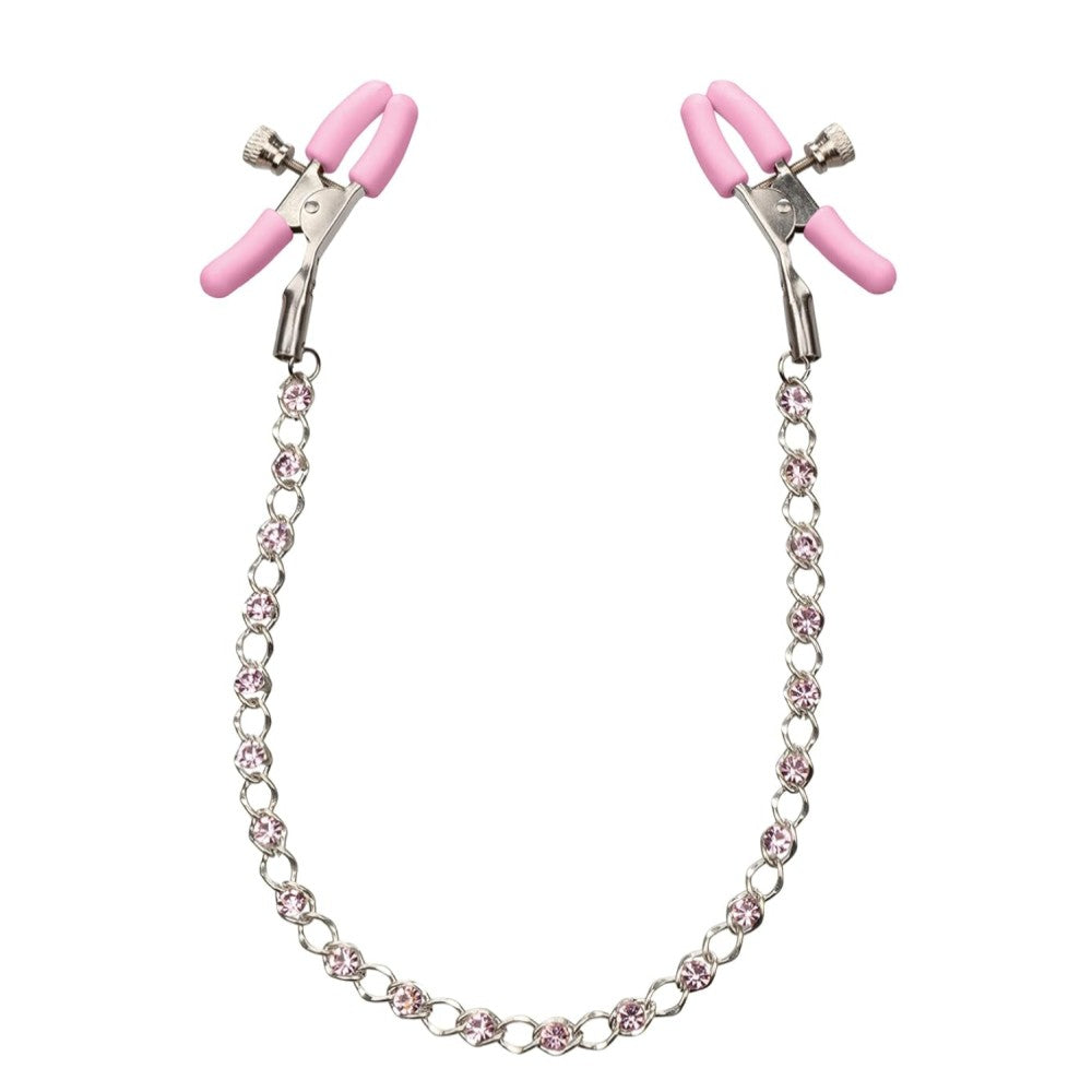 Calexotics Crystal Chain Nipple Clamps Göğüs Klipsi Pink