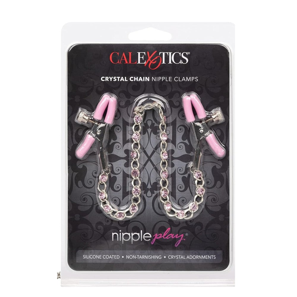 Calexotics Crystal Chain Nipple Clamps Göğüs Klipsi Pink