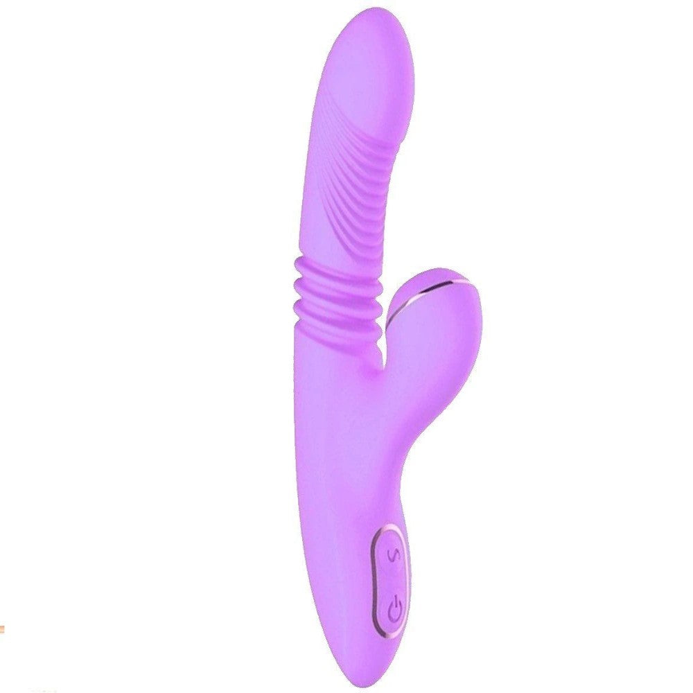 Dibe Haloy Olivia Thrusting İleri Geri Hareketli Hava Darbeli Rabbit Vibratör Purple