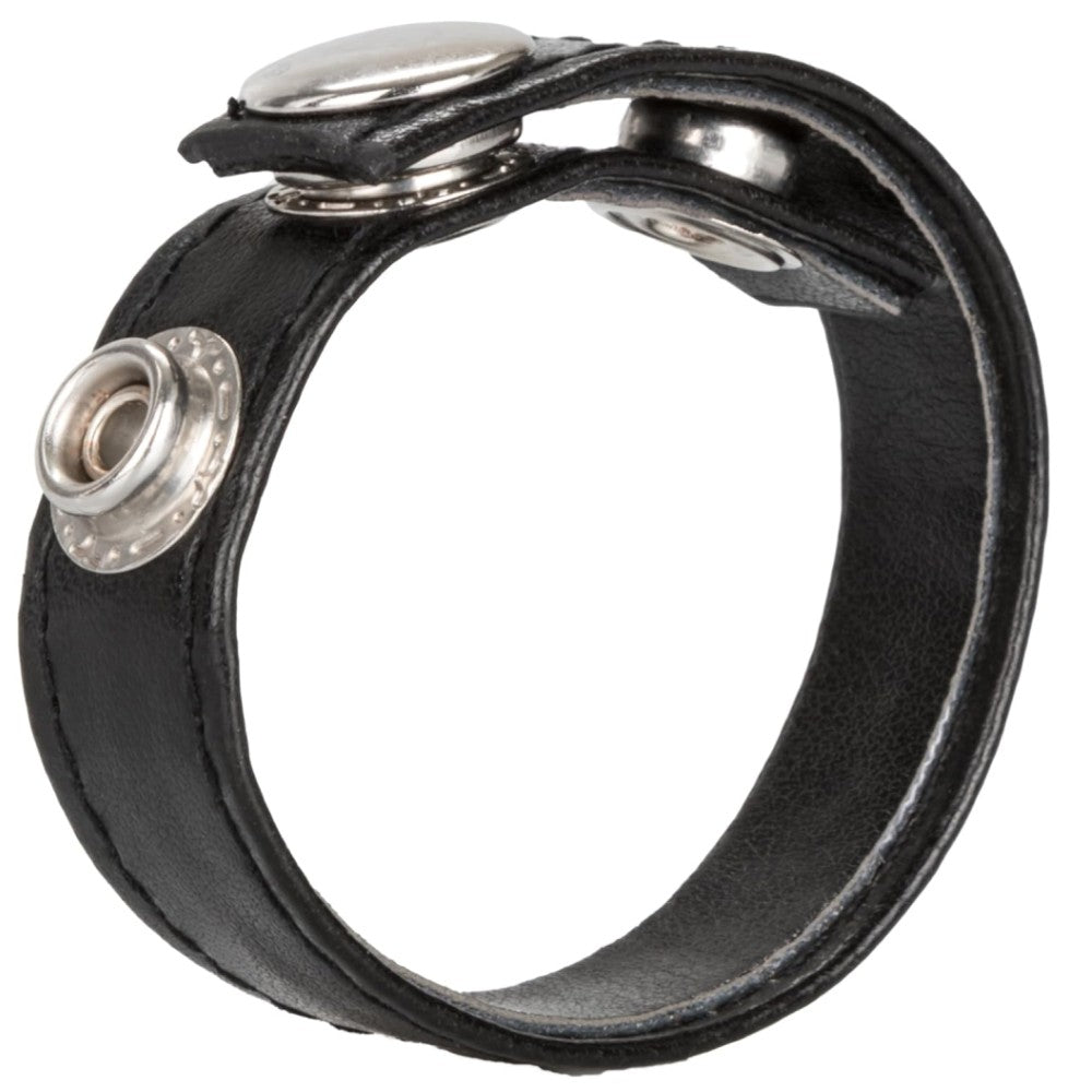 Calexotics Leather 3-Snap Ring Deri Penis Halkası