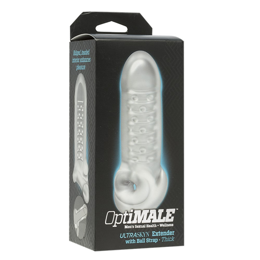 Doc Johnson Optimale With Ball Strap Thick Şeffaf Penis Kılıfı