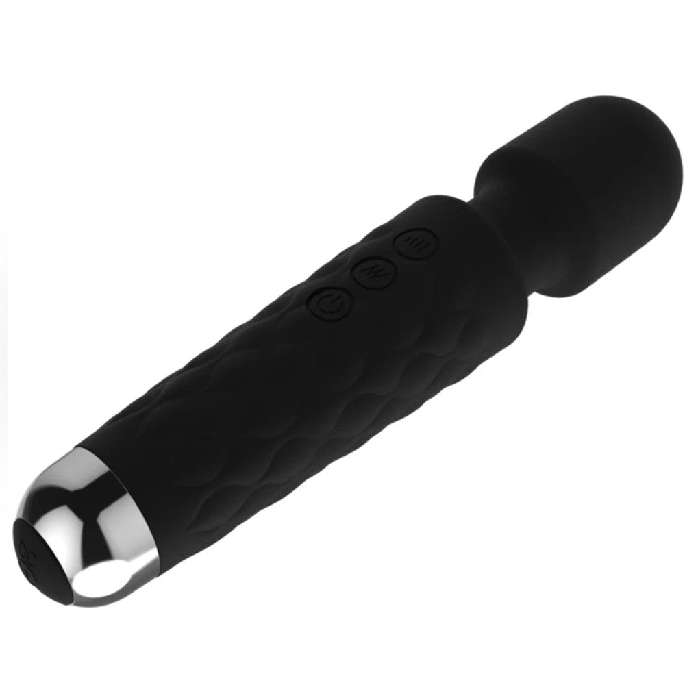 Massage Vibes Ultra Güçlü 20 Mod Usb Şarjlı Masaj Vibratör Black