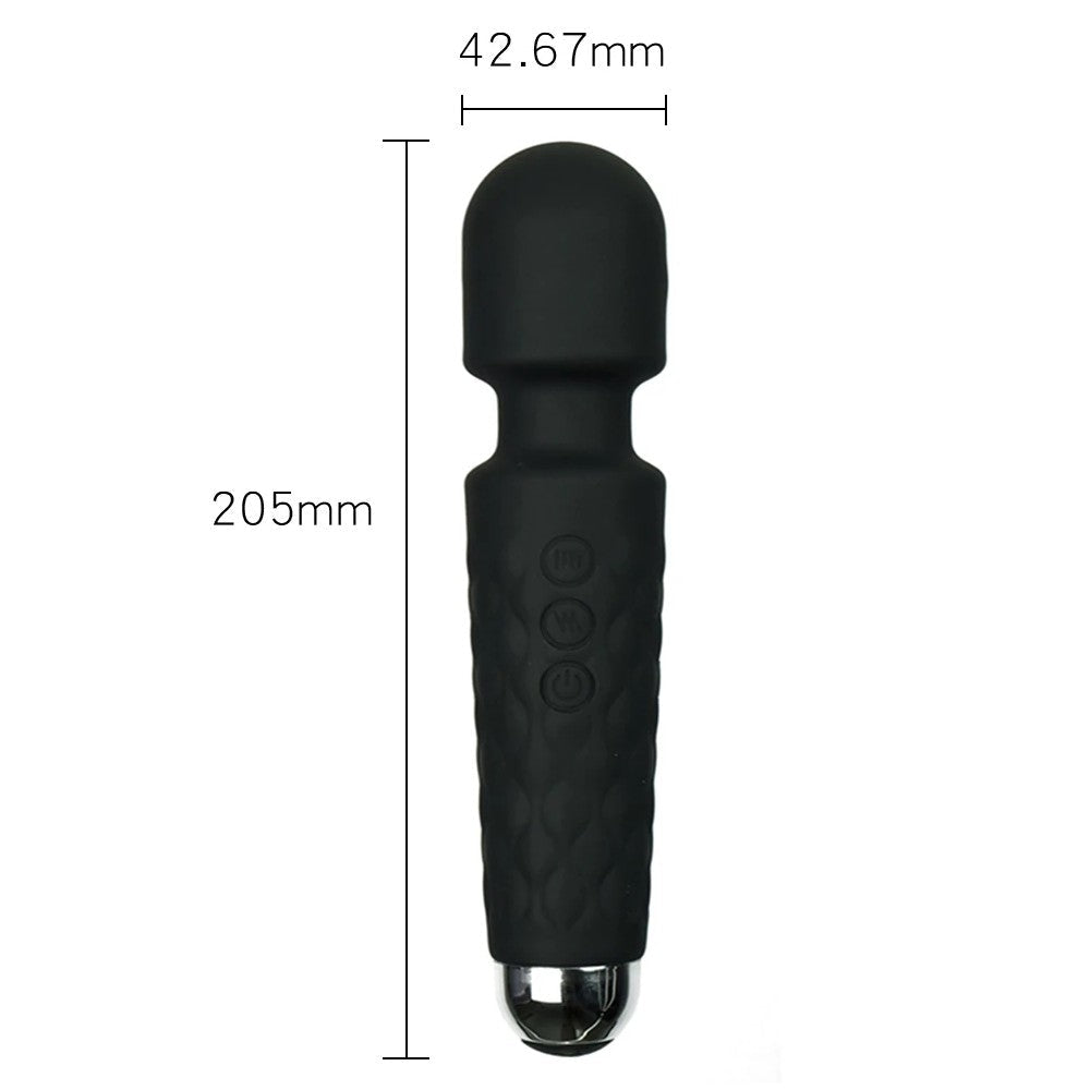 Massage Vibes Ultra Güçlü 20 Mod Usb Şarjlı Masaj Vibratör Black
