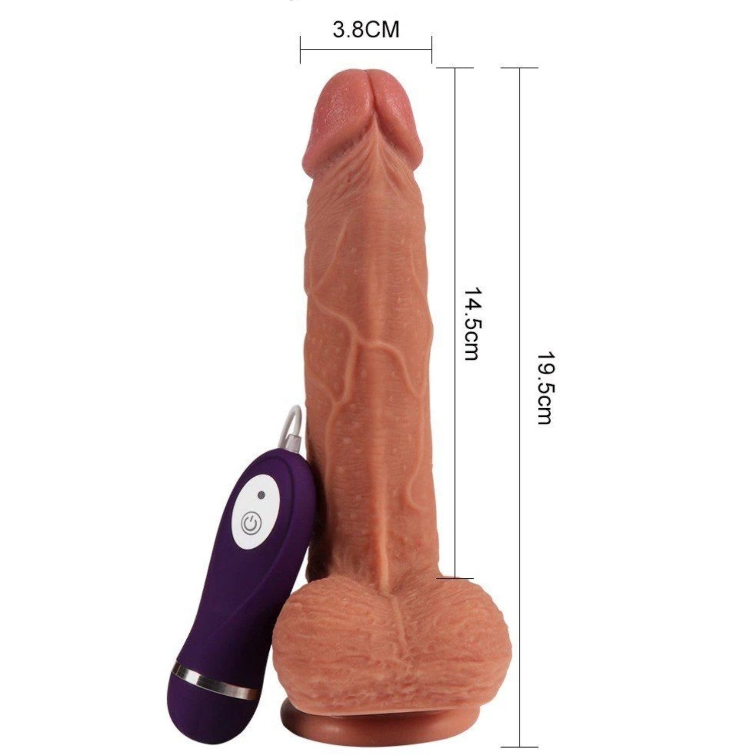 Dildo Series Little Dean 19 Cm Belden Bağlamalı Çift Katmanlı Titreşimli Realistik Penis SQ-WBD10007S-V