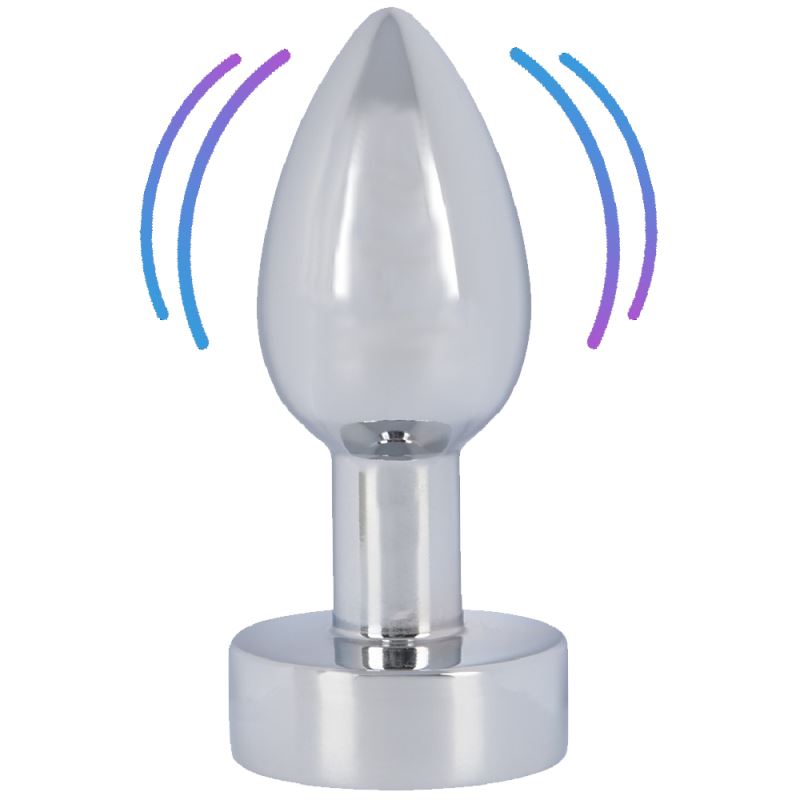 Anos Heavy Metal Butt Plug With Vibration Anal Vibratör