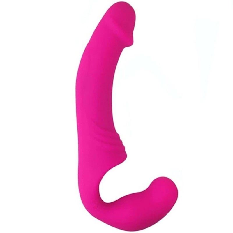 Aphrodisia Strapless Strap-On Ultra Güçlü Şarjlı Vibratör-Pink