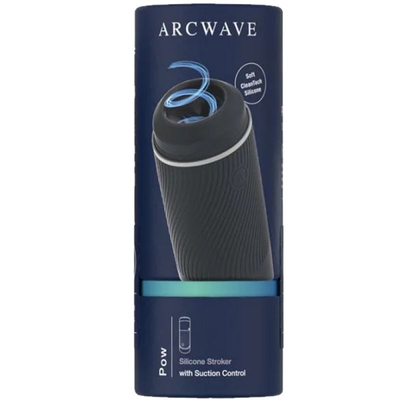 Arcwave Pow Manual Stroker CleanTech Silicone Black Emiş Masturbator