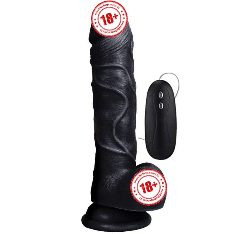 Dildo Series Beast 10 Mod Realistik Titreşimli Zenci Penis 19 cm