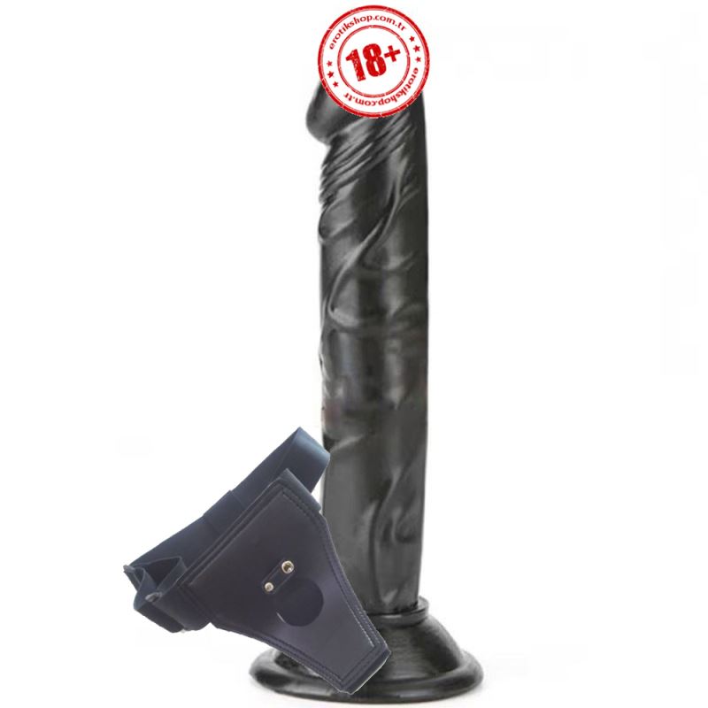 Dildo Series Blues Belden Bağlamalı Kemerli Realistik Zenci Penis 14 cm