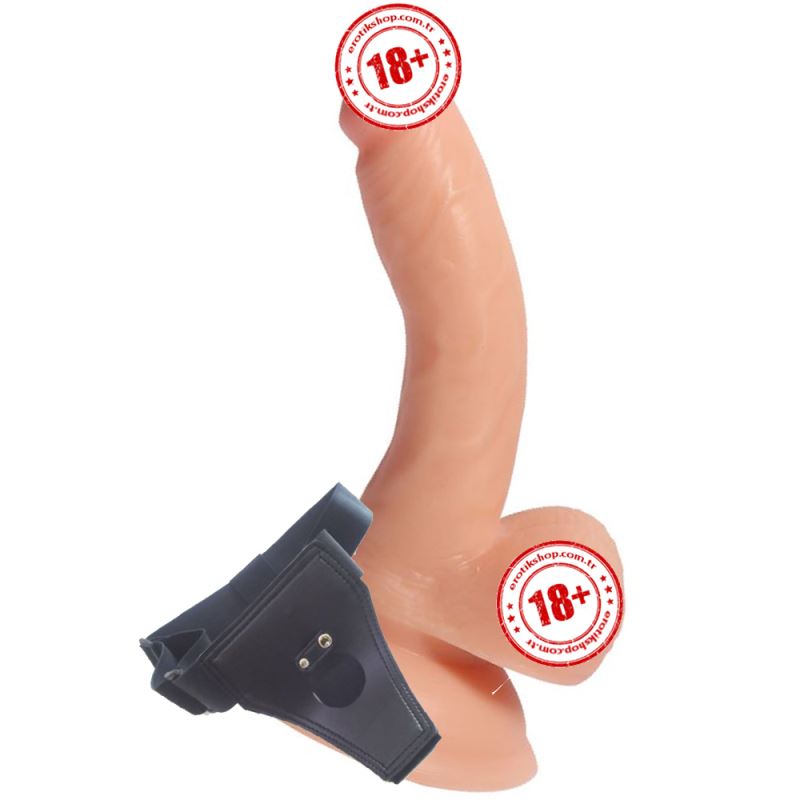 Dildo Series Blues Curve Belden Bağlamalı 13 cm Strapon Penis