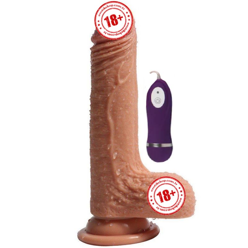 Dildo Series Crowleys 10 Mod Natural Doku Titreşimli Penis 18 cm