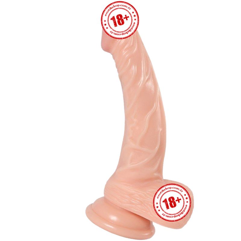 Dildo Series Dick 18.5 Curved Eğik Realistik Dildo