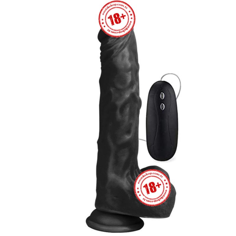 Dildo Series Hero 10 Modlu Realistik Titreşimli Zenci Penis 22.5 cm