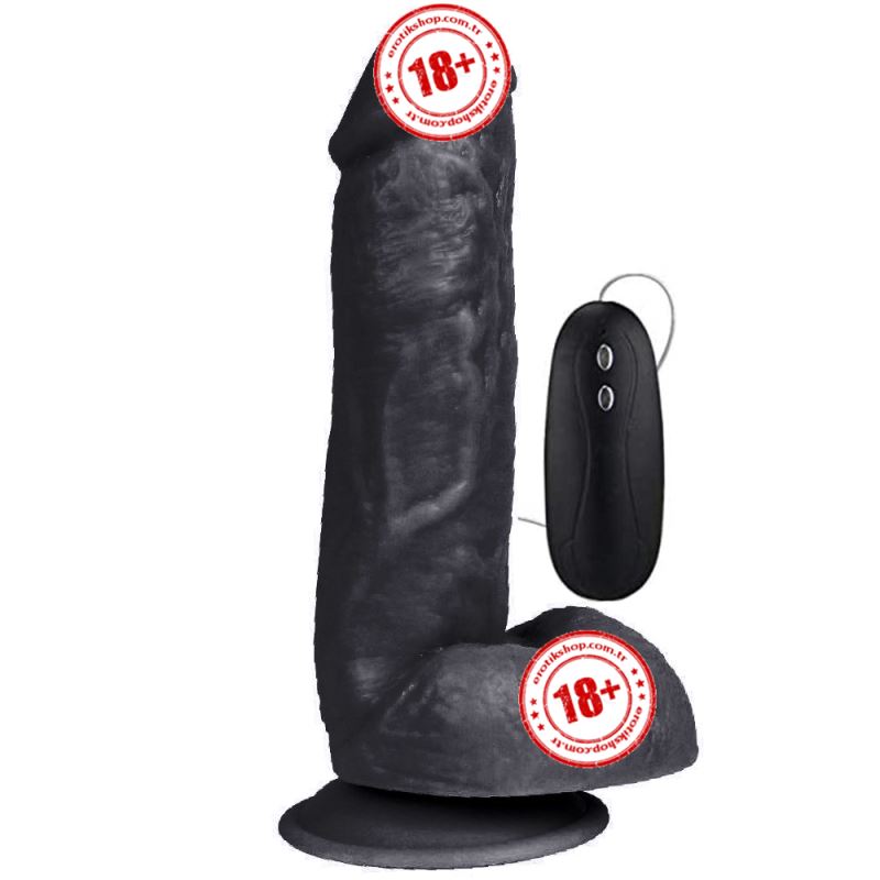 Dildo Series Kassadin 20 Mod Titreşimli Realistik Zenci Penis 17.5 cm