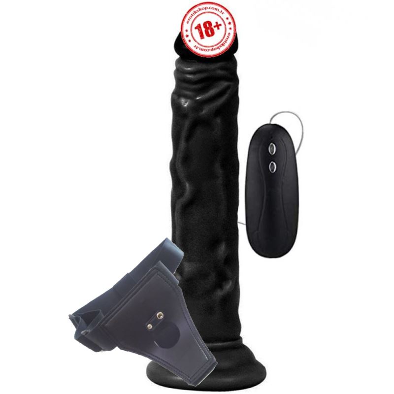 Dildo Series Naruto Kemerli Realistik Titreşimli Zenci Penis 18.5 cm