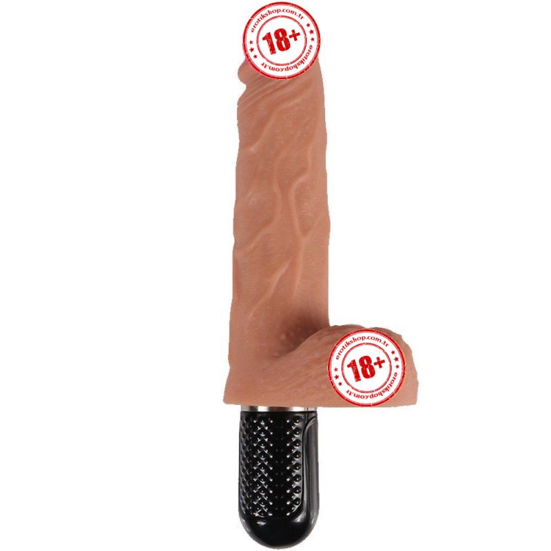 Dildo Series Victor 10 Mod Çift Katmanlı Realistik Vibratör