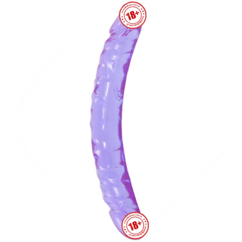 Doc Johnson Crystal Jellies Jr. Dong Dildo Jel Doku 30 cm Penis-Purple