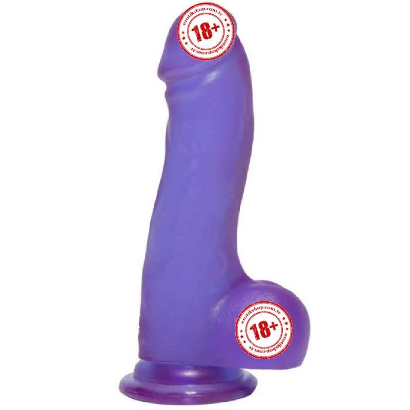 Doc Johnson Crystal Jellies Purple 19 Cm Jel Doku Amerikan Realistik Penis