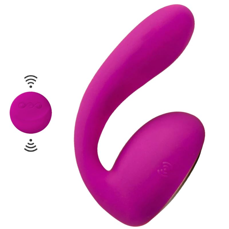 Lelo Ida Remote Control Couple Rotating Massager Vibrator-Deep Rose