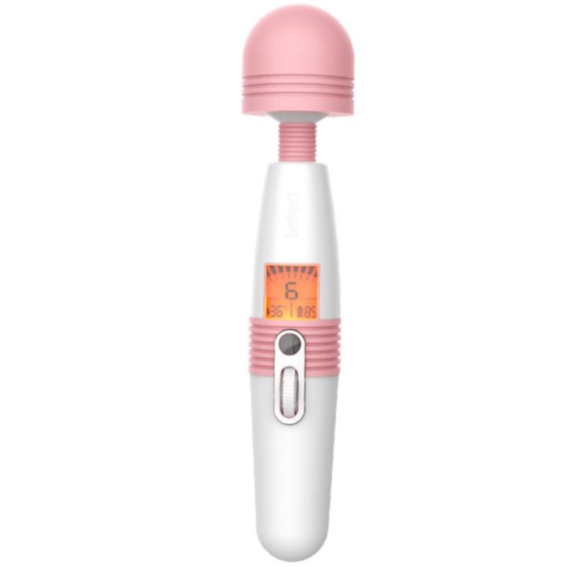 Leten Young Version Professional Massager Isıtmalı Masaj Wand Vibratör-Pink