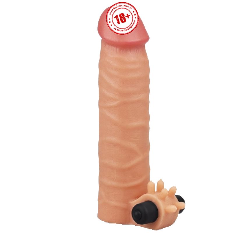 Lovetoy Nature Extender 4 cm Dolgulu Titreşimli Penis Kılıfı LV414100F