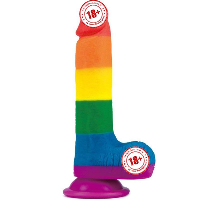 Lovetoy Prider 19.5 cm Renkli Soft Doku Realistik Dildo LV410026