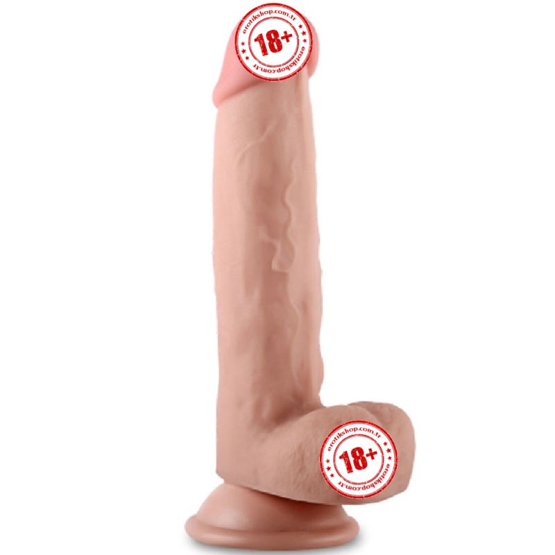 Lovetoy Sliding-Skin Dual Layered Deri Kaydırmalı Dildo 20 cm LV317002