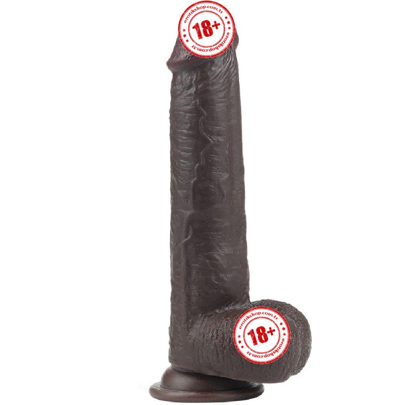 Lovetoy Sliding-Skin Dual Layered Deri Kaydırmalı Zenci Dildo 23 cm LV317013