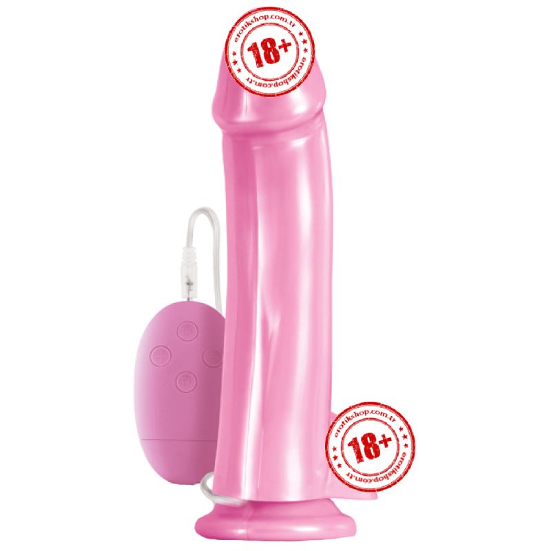 Ns Novelties Lollies Sugardaddy Amerikan Tasarım Pembe Jel Vibratör 20 cm