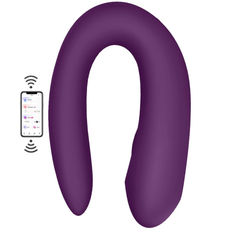 Satisfyer Double Joy Purple Telefon Kontrollü Vibratör 