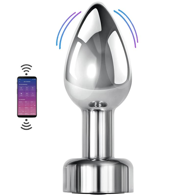 Sexual World Anal Play Telefon Uyumlu 10 Mod Metal Anal Vibratör-Large