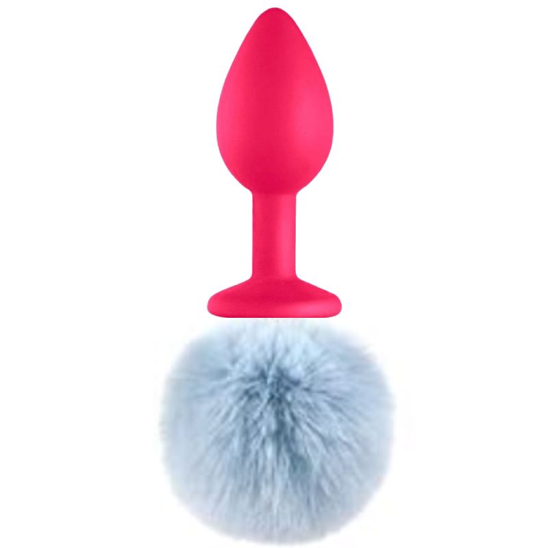 Sexual World Bunny Tail Peluşlu Pembe Silikon Anal Plug-Lilac