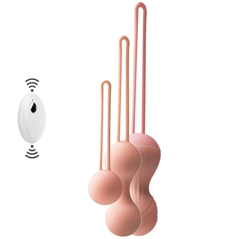 Sexual World Exuis Balls Set Uzaktan Kumanda Kegel Egzersiz Vibratör-Cream