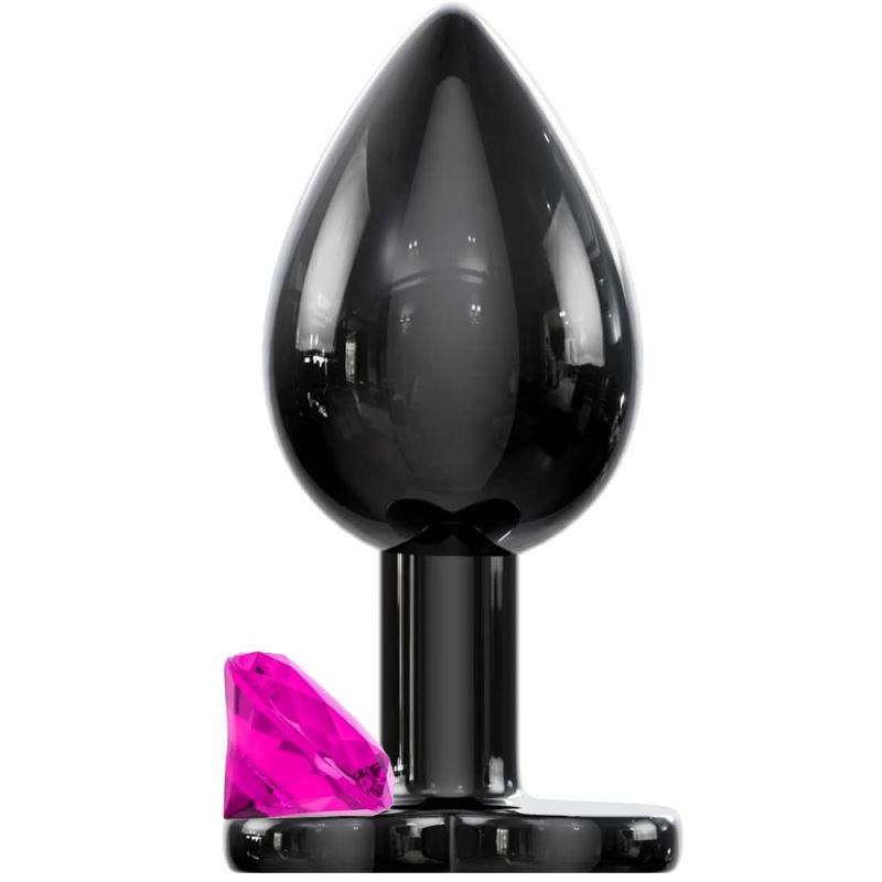 Sexual World Hot Cool Booty Jewellery Black Metal Anal Plug Medium-Pink